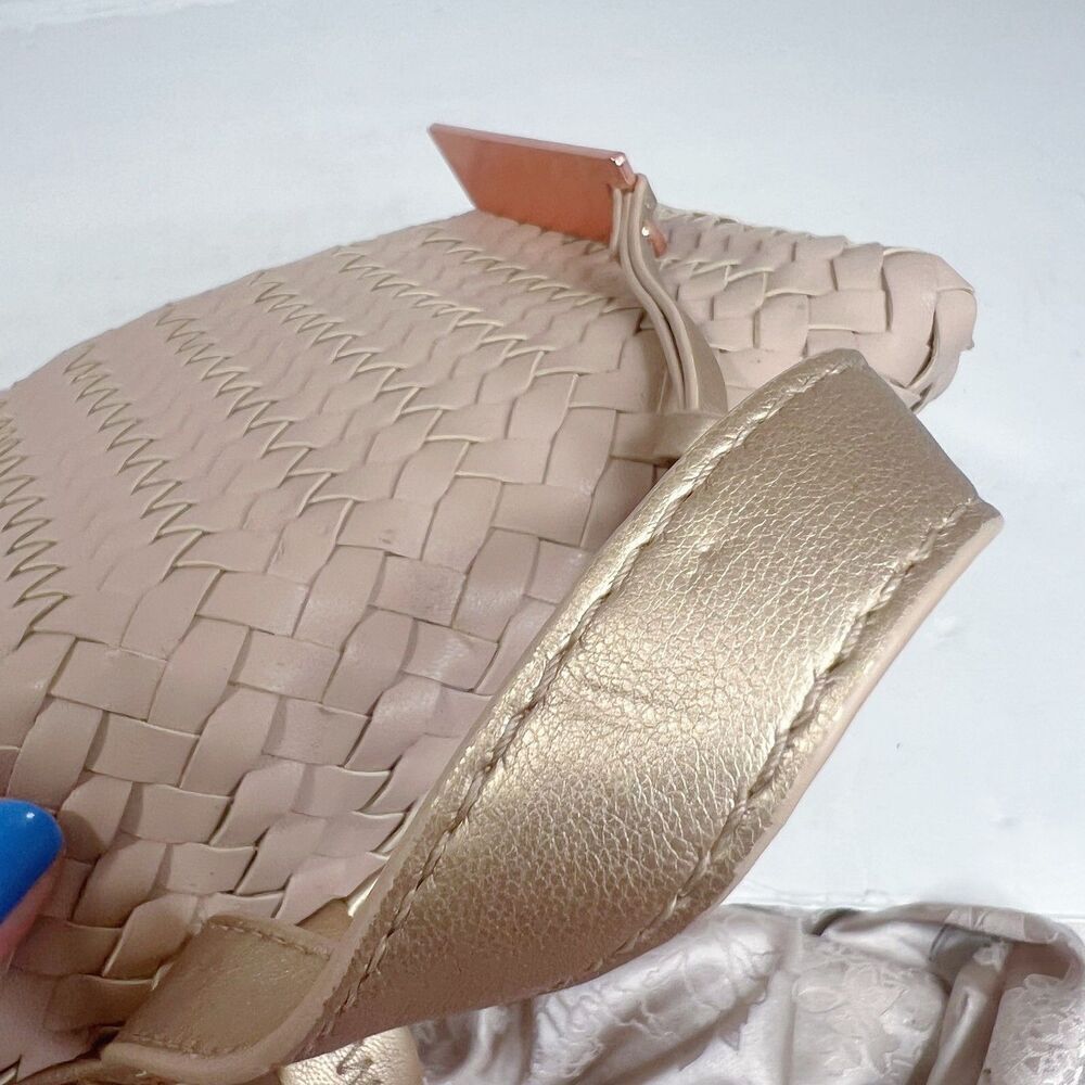 Sole Society Gold Faux Leather Foldover Backpack Bag - Picture 7 of 8